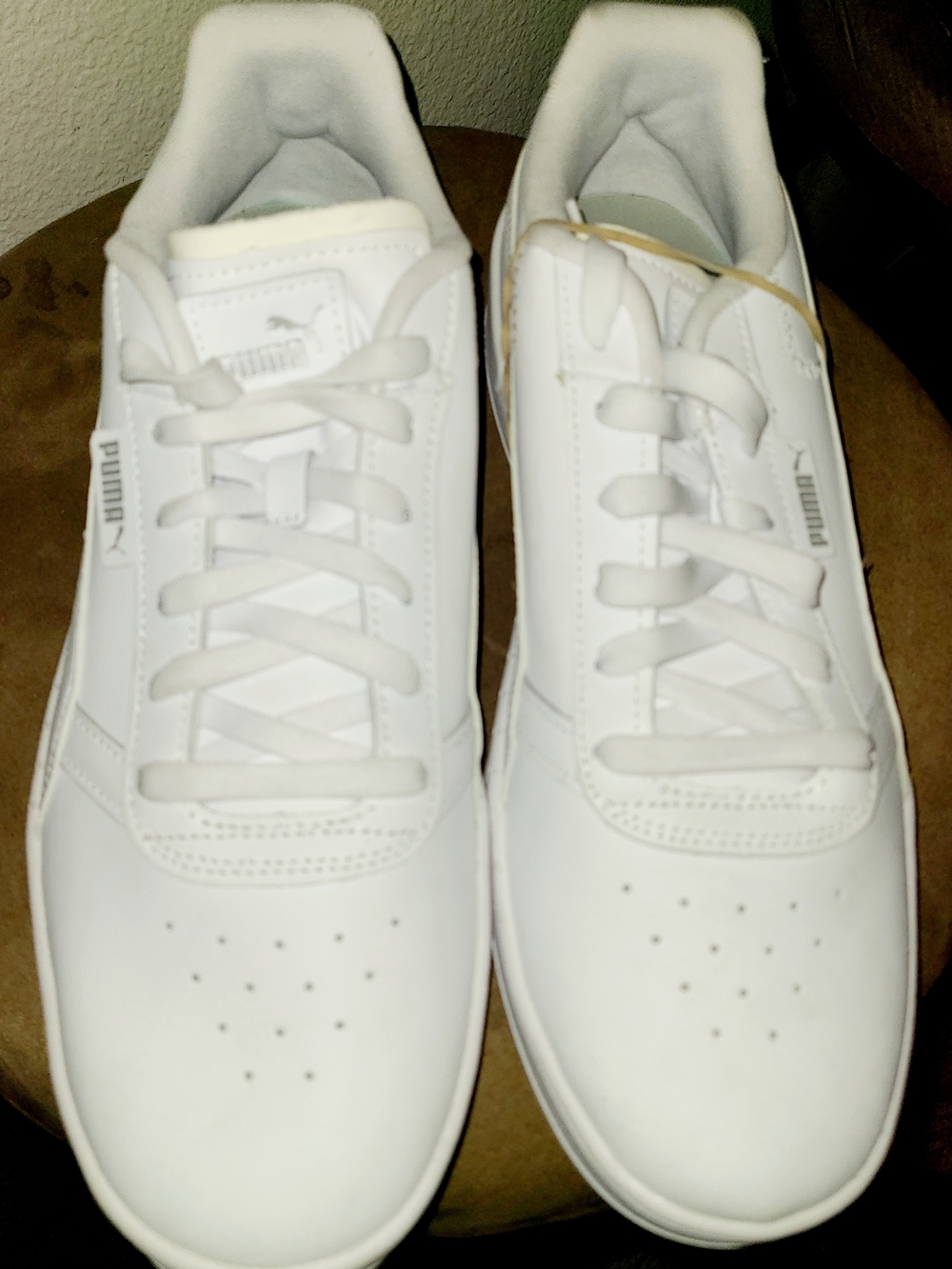 Puma White Low-Top Leather Sneakers